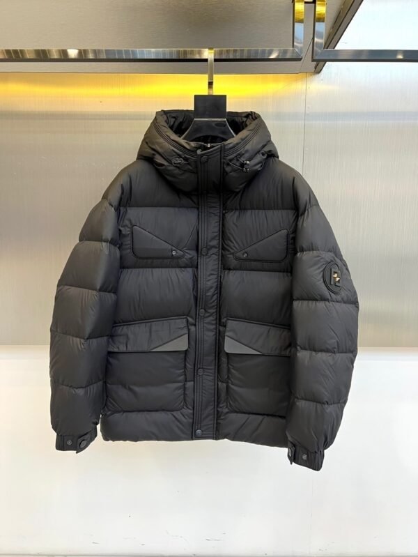 FND Hooded Padded Puffer Jacket - Black