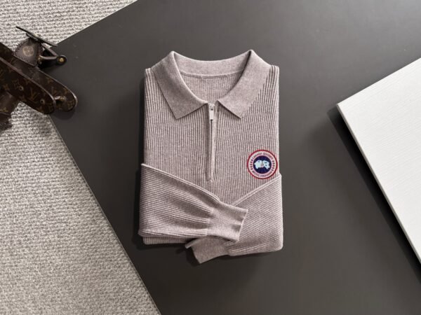 CG Half-Zip Knit Jumper - Taupe Grey