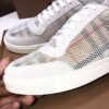 BRBY Low-Top Trainers with Mesh Panels - White