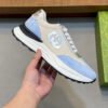 37ab5cbe GCCI Low-Top Trainers with Logo Patch - Ice Blue/Beige