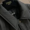 FND Snap-Button Jacket with Contrast Patterned Lining - Black