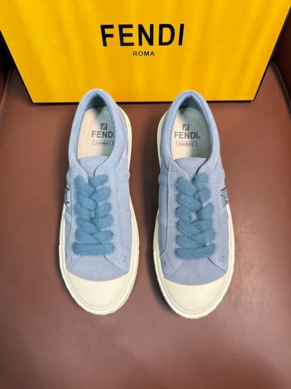 3811bdc9 FND Low-Top Trainers with Fuzzy Laces - Blue