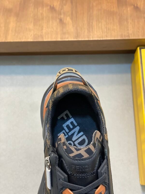 38553a44 FND Monogram Panel Trainers - Black