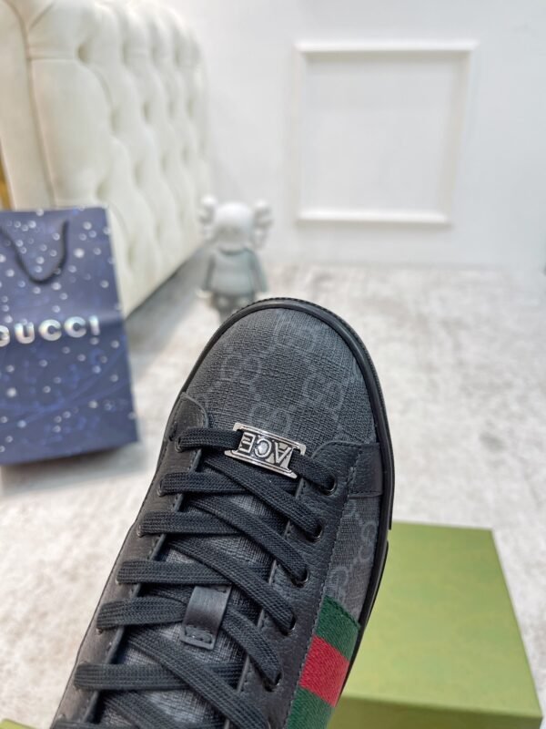 38b8f54a GCCI Monogram Trainers with Side Stripe - Black