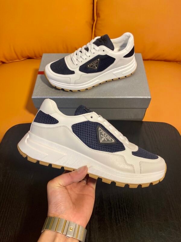 39acffa6 PRDA Trainers with Breathable Mesh Panels - Black/White