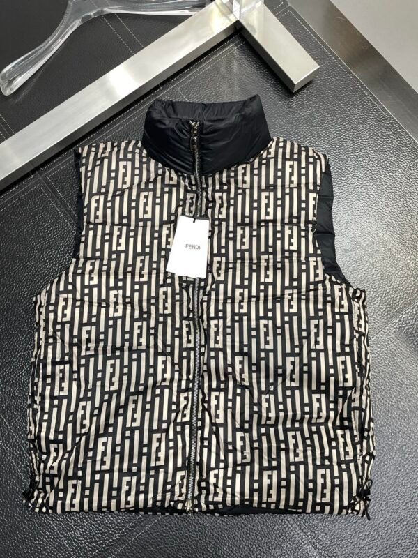 FND Monogram Padded Gilet - Black/Ivory