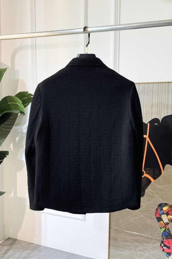 FND Textured Button-Front Jacket - Black