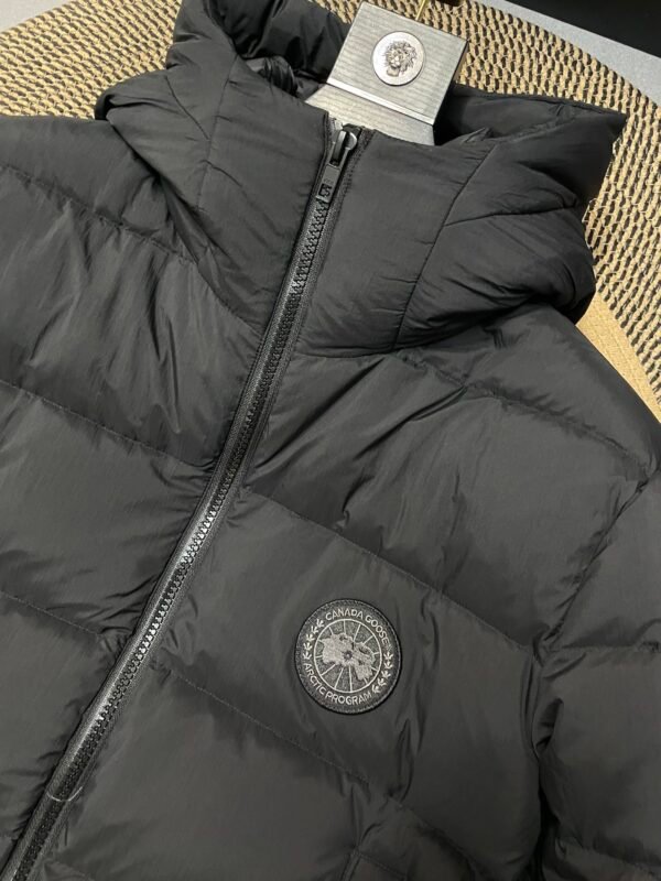 CG Hooded Zip-Up Puffer Jacket - Black