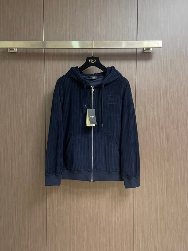 FND Hooded Zip-Up Jacket - Navy Blue