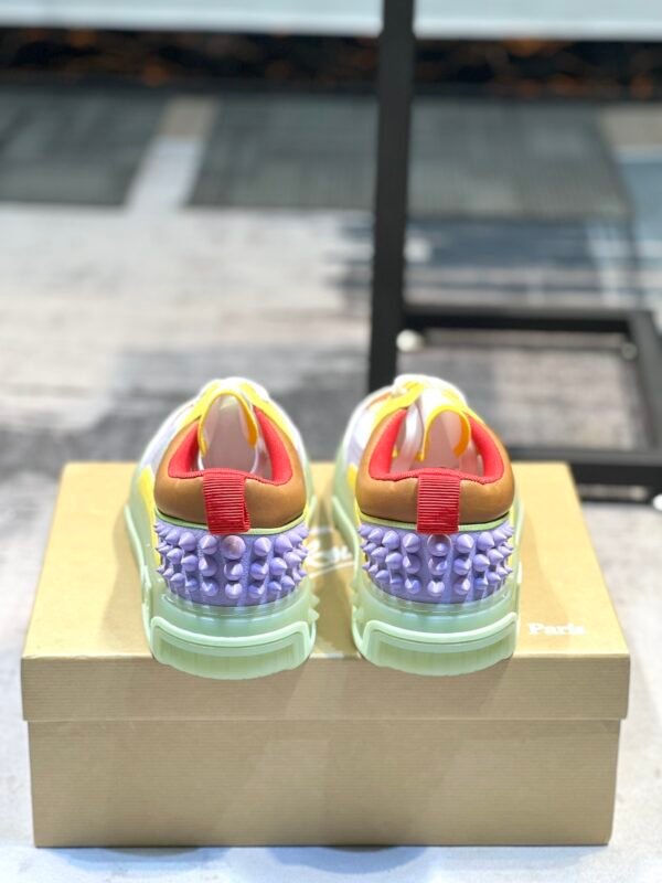 CLB Trainers with Multicolour Panel Details and Studded Heel