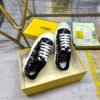 3e47405e FND Low-Top Trainers with All-Over Logo Pattern - Black