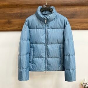 CD Quilted Puffer Jacket- Blue