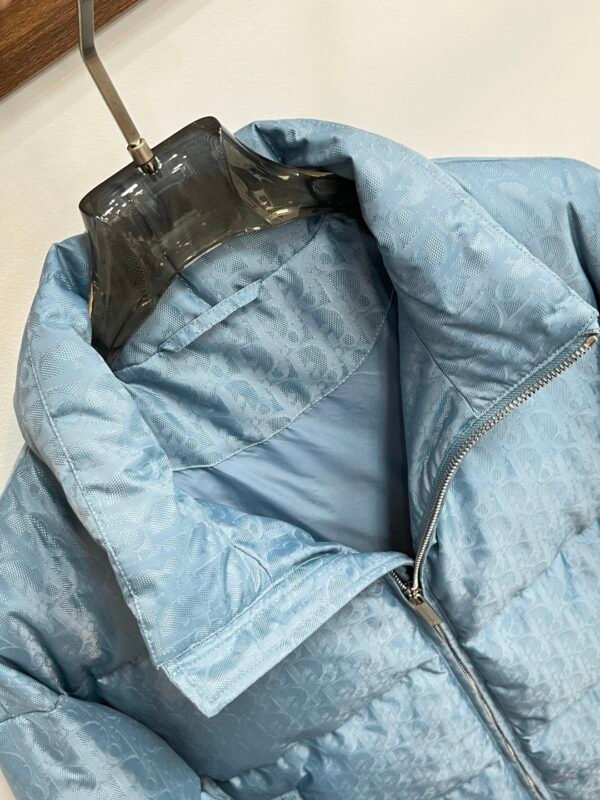 CD Quilted Puffer Jacket- Blue