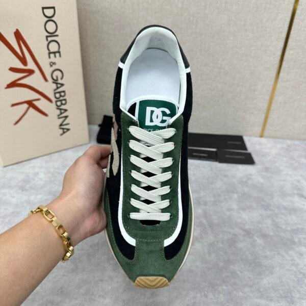 3eb74183 DG Low-Top Trainers with Green & Black Contrast Panels