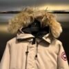 CG Fur-Trim Hooded Jacket with Utility Pockets - Light Beige