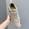 HRMS Leather & Suede Trainers – Beige