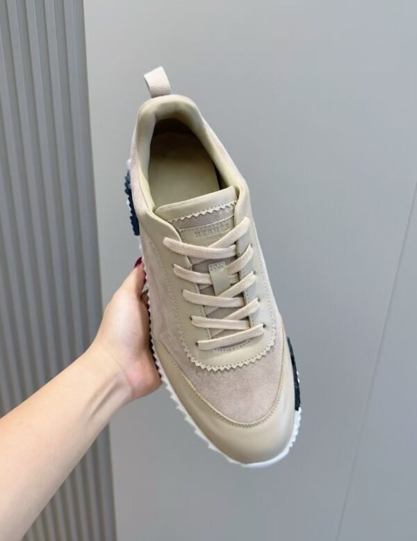 HRMS Leather & Suede Trainers – Beige