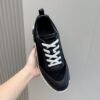 HRMS Leather & Suede Trainers – Black