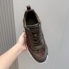 HRMS Leather & Suede Trainers – Brown with Black Accents