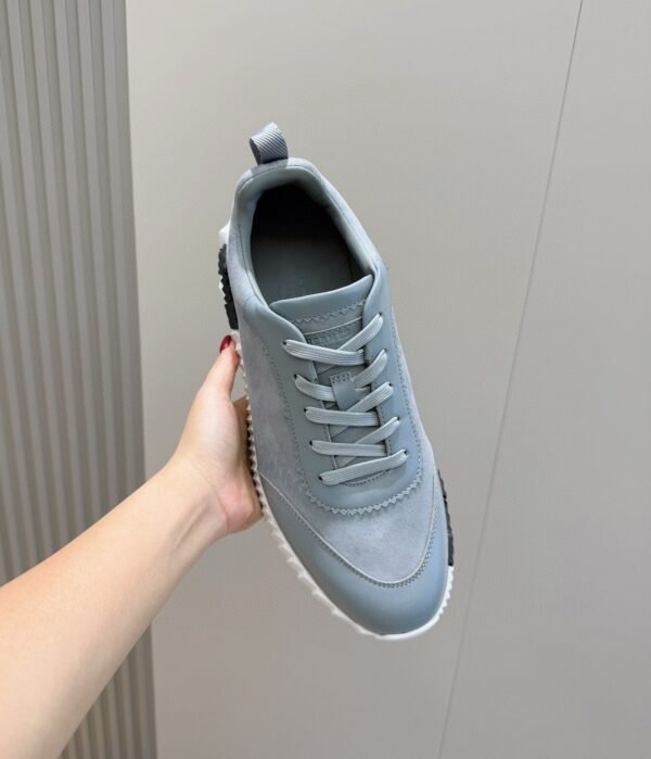 HRMS Leather & Suede Trainers – Grey
