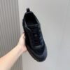 4 HRMS Leather & Suede Trainers – Triple Black