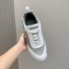 HRMS Leather & Suede Trainers – Grey with White Accents