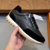 HRMS Low-Top Leather & Suede Overlays Trail Trainers - Black 