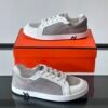 HRMS Low-Top Skate Canvas & Leather Trainers - Grey