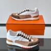 HRMS Low-Top Suede & Leather Trail Trainers – Brown & White Contrast