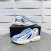 AMR Mesh & Suede Bone Runner Trainers – Neon Blue & White