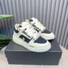 AMR Chunky Sole Mesh Suede & Leather Trainers - Black & White