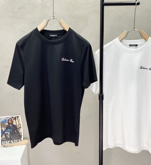 BLMN Paris Embroidered Script Logo T-Shirt