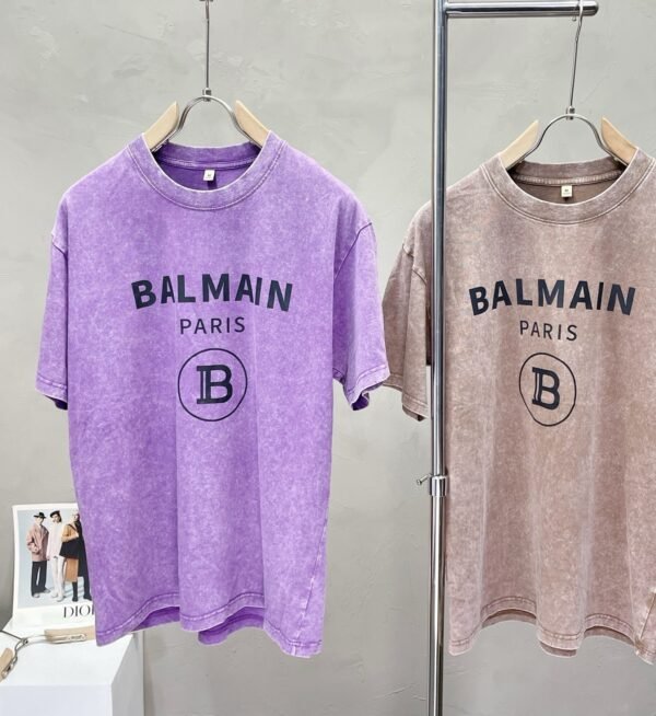 BLMN Paris Logo Washed-Effect Cotton Crewneck T-Shirt