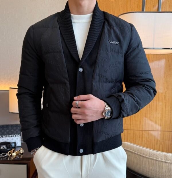 VRSC Jeans Couture Quilted Puffer Jacket - Black