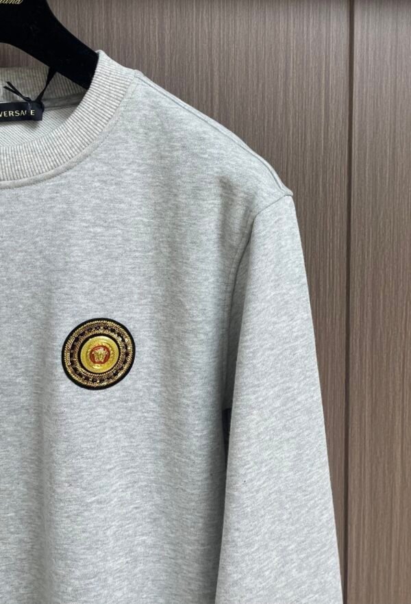 VRSC Sundial Medusa Embroidered Logo Jumper – Light Grey
