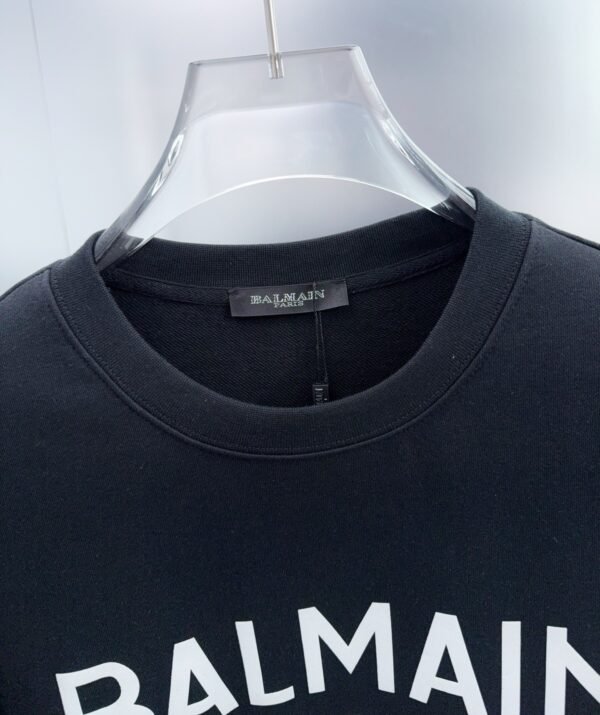 BLMN Logo Print Crewneck Long-Sleeves Tee Jumper - Black