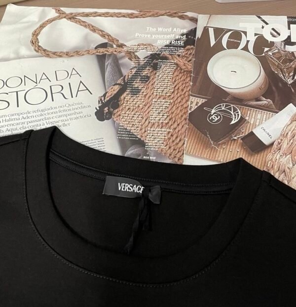 VRSC Gold-Tone Medusa Embossed Logo Slim-Fit Knit Jumper – Black