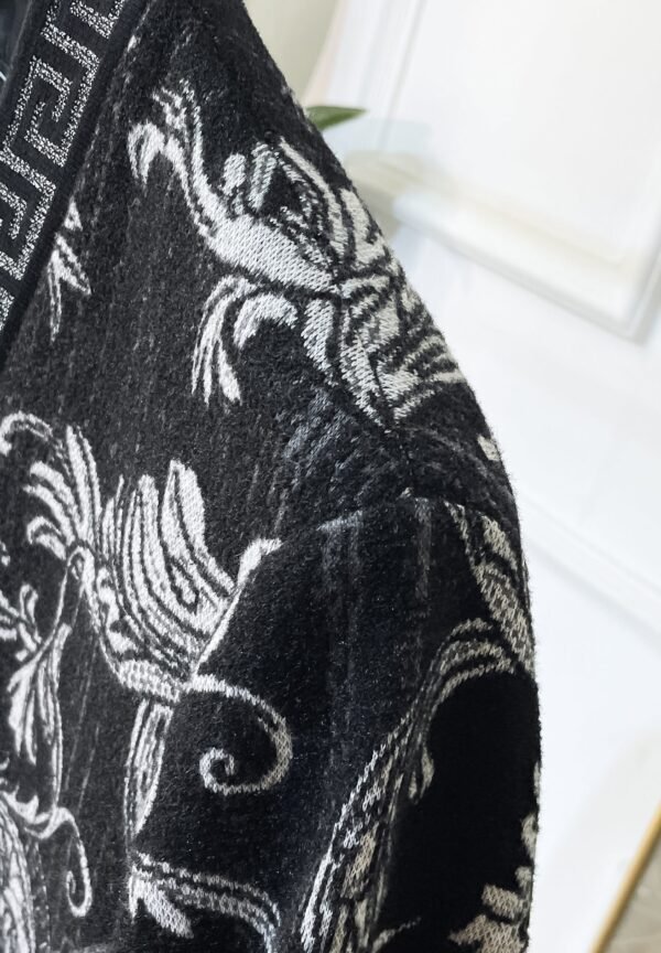 VRSC Baroque Medusa Pattern Greek Key Border Collar Jacket