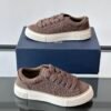 DXR CD Spin Suede & Oblique Canvas Trainers – Brown