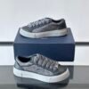 4 DXR CD Spin Grained Calfskin & Oblique Canvas Trainers – Anthracite Grey