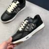 DXR CD Black Leather Beige & Black Dior Oblique Panels Low-Top Trainers