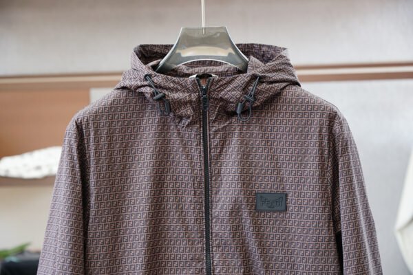 FND All-Over Monogram Hooded Jacket