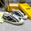 40ef3705 FND Low-Top Trainers with All-Over Logo Pattern - Navy/White