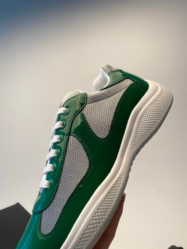 4207d283 PRDA Trainers with Mesh and Contrast Smooth Overlays - Green