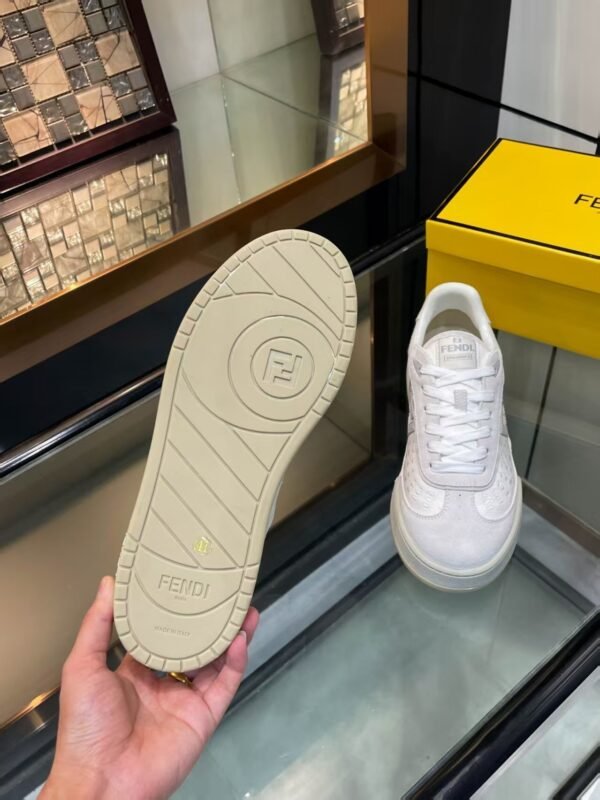 429da063 FND Low-Top Trainers with Logo Panel - White/Light Grey