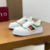42cb3e44 GCC White Trainers with Green Contrast Panels and Stripe Detail