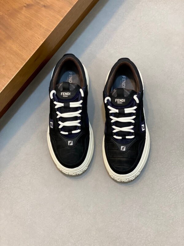 42ddb00a FND Low-Top Chunky Trainers with Raised Panel Detail - Black