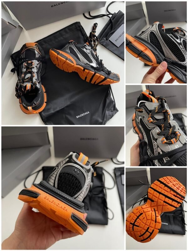 BLNCG  Chunky Trainers with Contrast Accents - Black/Orange