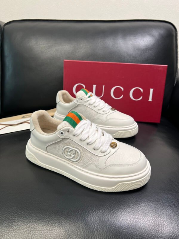 GCCI Trainers with Logo Patch Detail - White