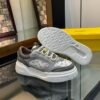 FND Chunky Trainers with Lime Accents - Grey & Off-White
